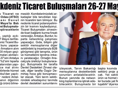 2022 / Mayıs Ayı Gazete Kupürleri